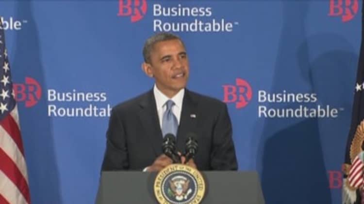 President Obama Addresses CEOs on Fiscal Cliff