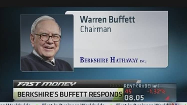 Berkshire's Buffett Responds to Kaminsky's Comments