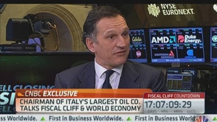 Eni SpA Chairman on Fiscal Cliff & Global Economy