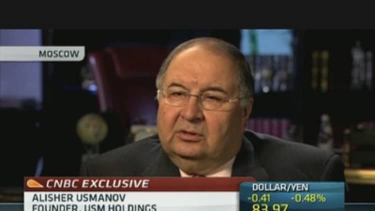 Russia's Usmanov: Slow Growth Will Continue in 2013