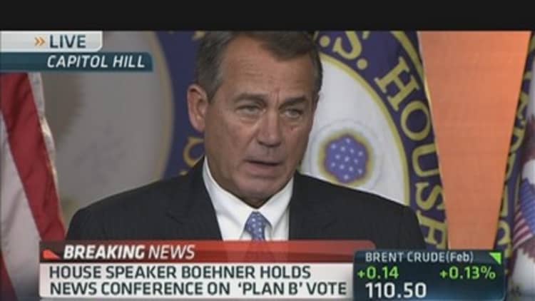 Boehner: Dems Will be Responsible for Tax Hike