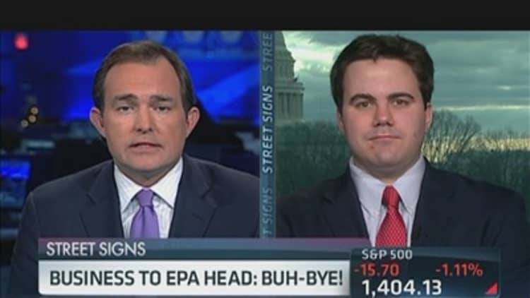 Business to EPA Head: Buh-Bye!