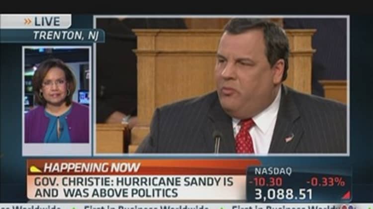 Gov. Christie: Sandy Is And Was Above Politics