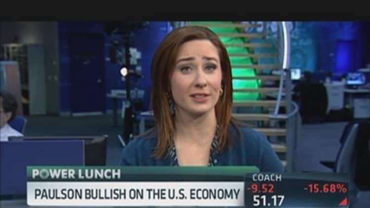 Paulson Bullish on the US Economy