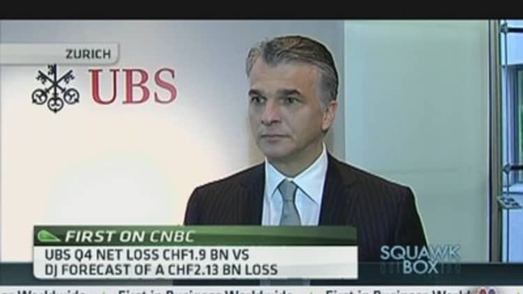 UBS CEO: Risk Appetite 'Extremely Low' 