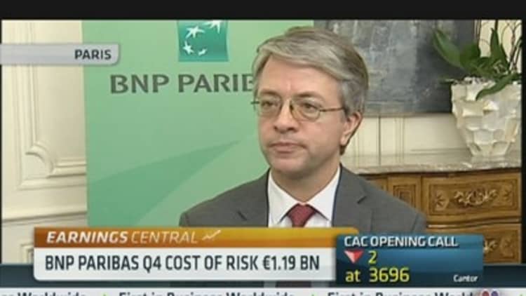 BNP Paribas CEO: Cost of Risk Will Rise in 2013