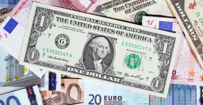 Euro falls as dollar snaps losing streak after new trade tariffs kick in