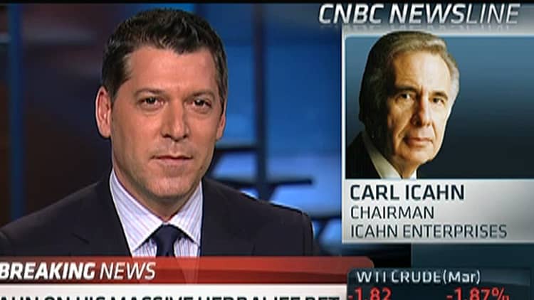 Icahn on Herbalife: I'm Trying to Make Money