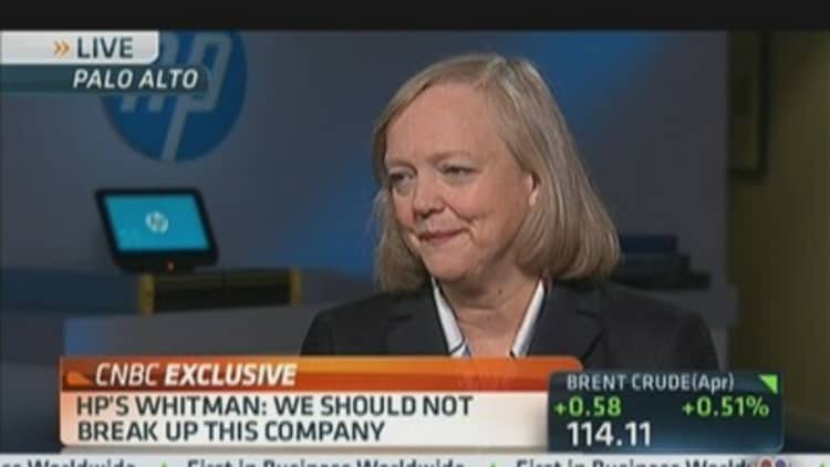 CEO Whitman on Breaking Up Hewlett-Packard