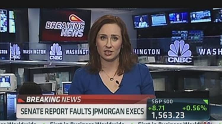 Senate Report Faults JPMorgan Execs