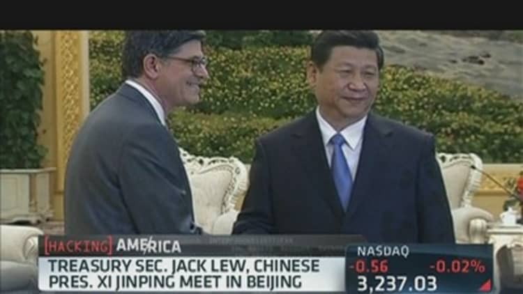 Will Treasury's Lew Address Cybersecurity With Chinese?
