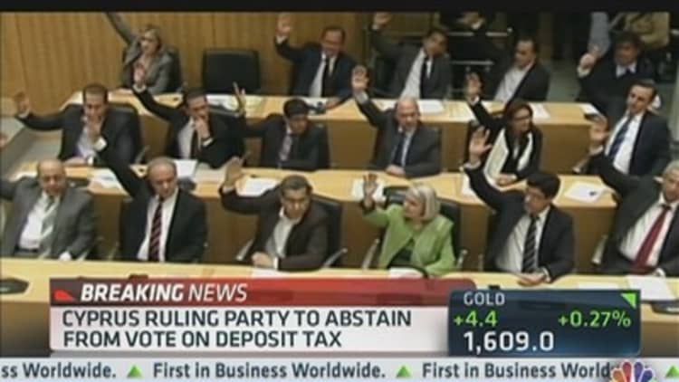 Cyprus Crisis: Parliament Rejects Bank Tax
