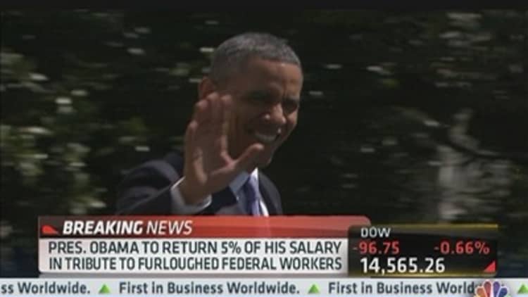Obama taking 5% salary cut