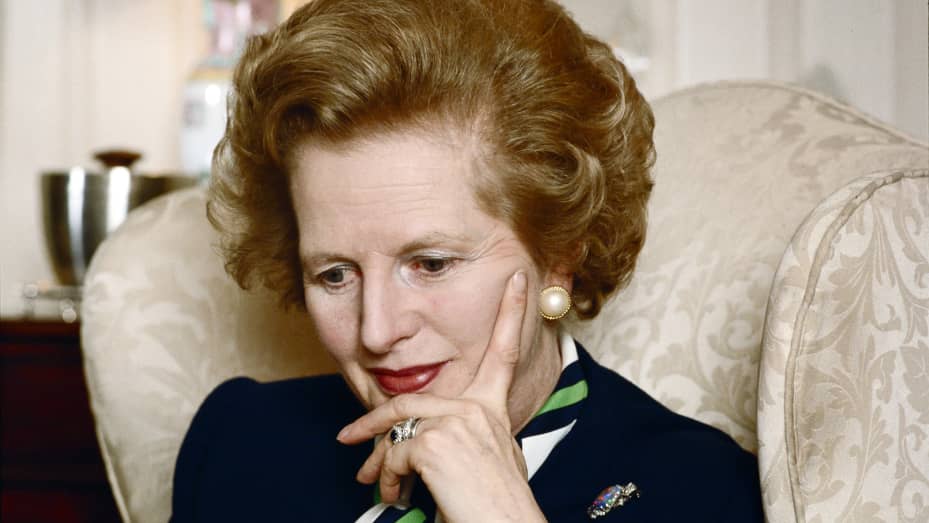 Former Prime Minister Margaret Thatcher in 1987.