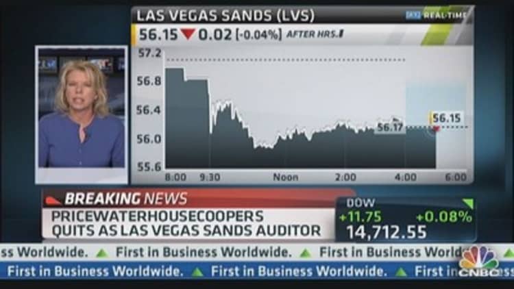 Las Vegas Sands' Audit Company Quits