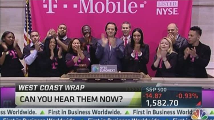 T-Mobile US Up on First Day of Trading