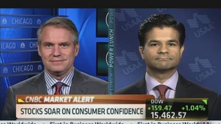Stocks Soar on Consumer Confidence