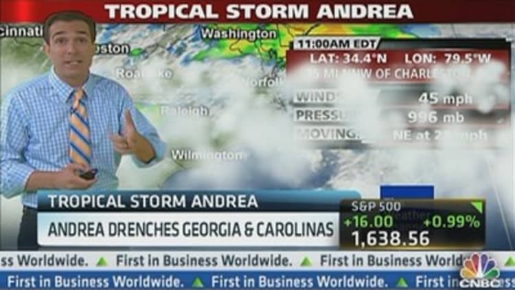Tropical Storm Andrea Hits East Coast