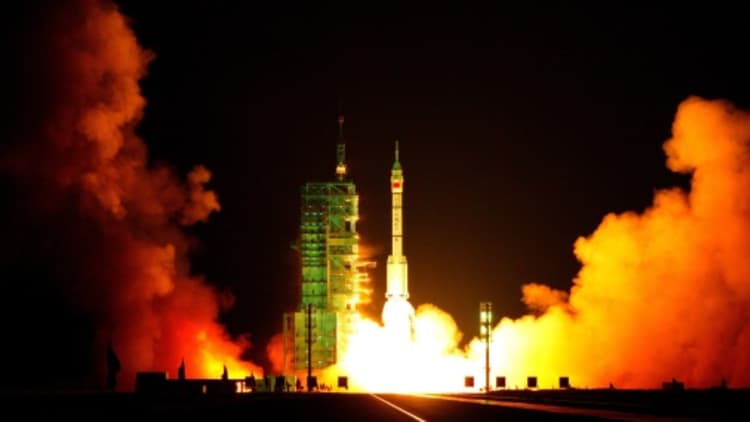 Blast off! China launches longest space flight
