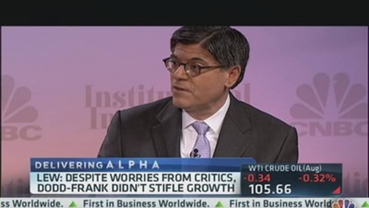 Jack Lew: 'We need to use all the tools in Dodd-Frank'