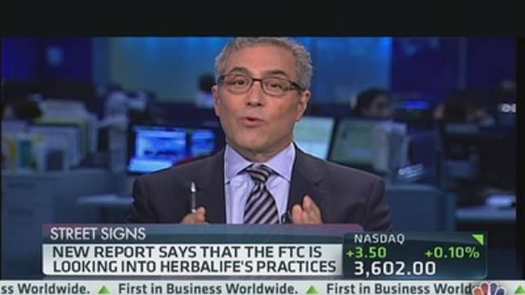 Herb Greenberg defending Herbalife?