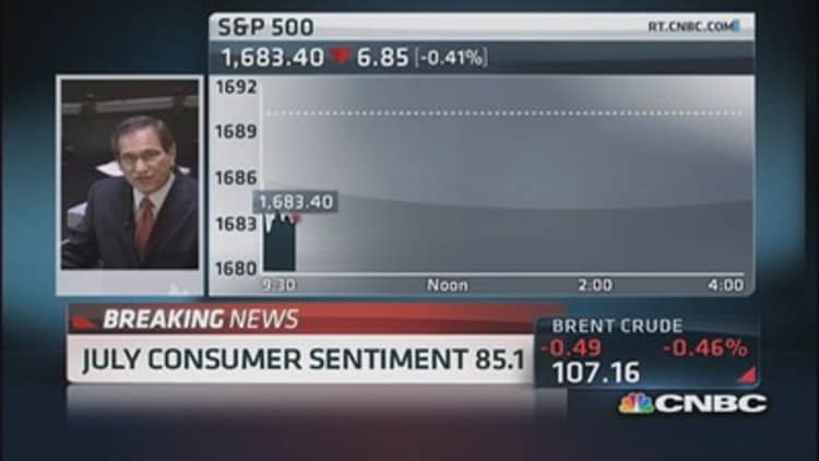 July consumer sentiment 85.1