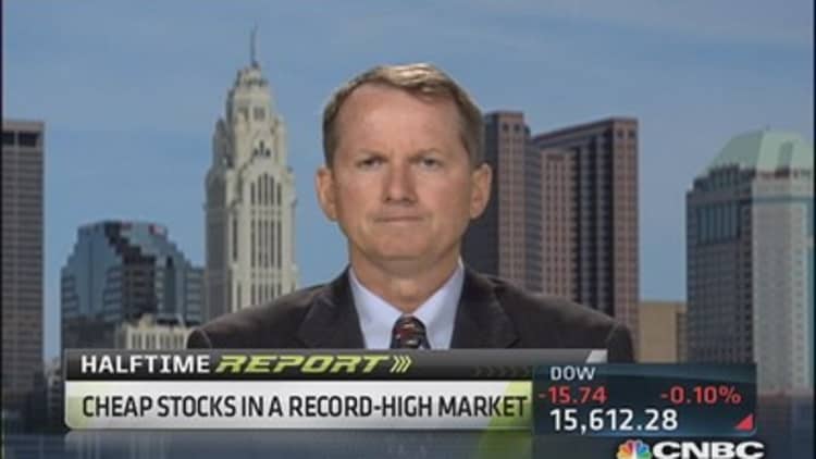 Cheap stocks in a record-high market
