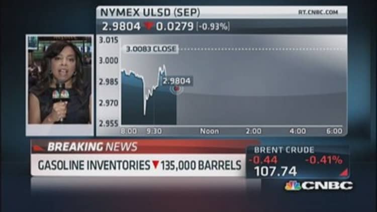 Crude oil inventories down 1.32M barrels