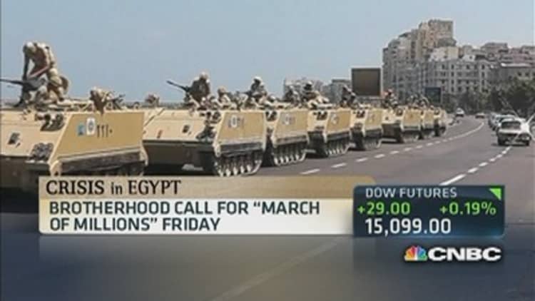 Tensions rising in Egypt ahead of Brotherhood march