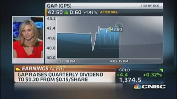 Gap reports earnings