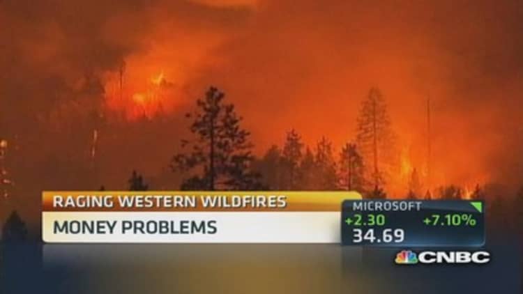  Western wildfires fighting money problems