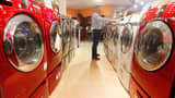 A man looks at dryers and washing machines at RC Willey appliance store in Orem, Utah.