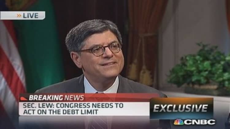 Sec. Lew: White House will not negotiate debt limit