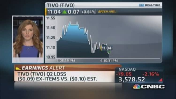 TiVo reports earnings