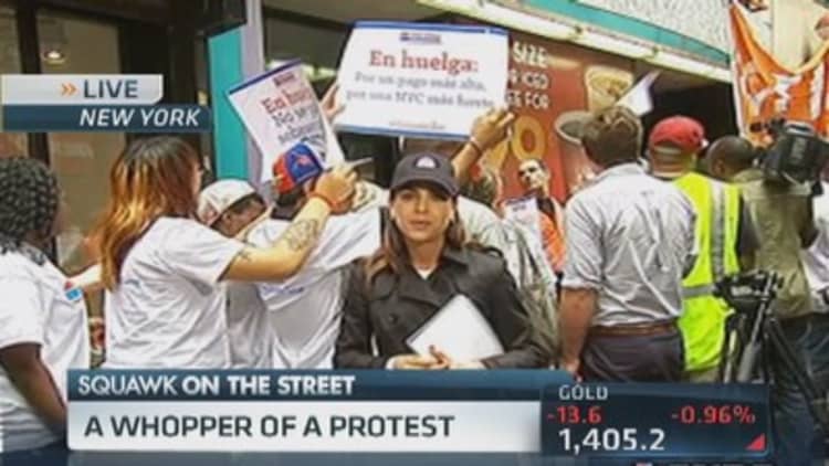 Fast-food workers strike nationwide