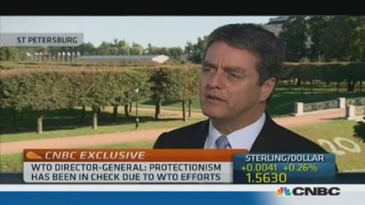 WTO boss: protectionism is increasing