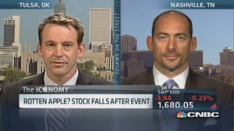 Rotten Apple? Stock falls after event