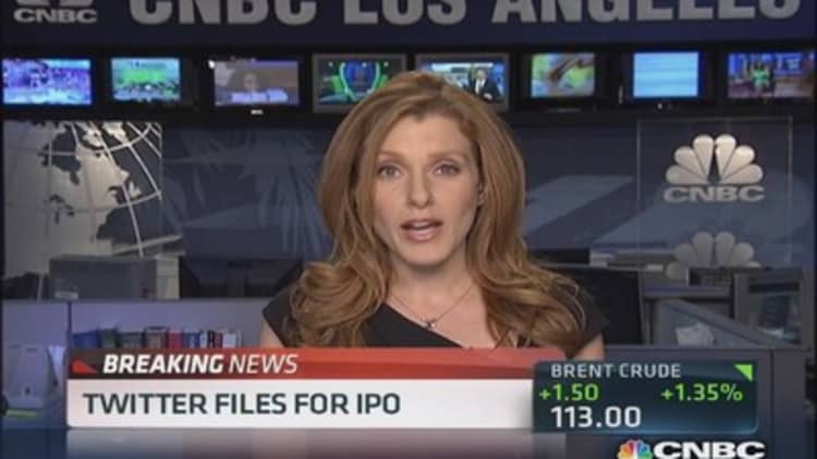 Twitter files for IPO