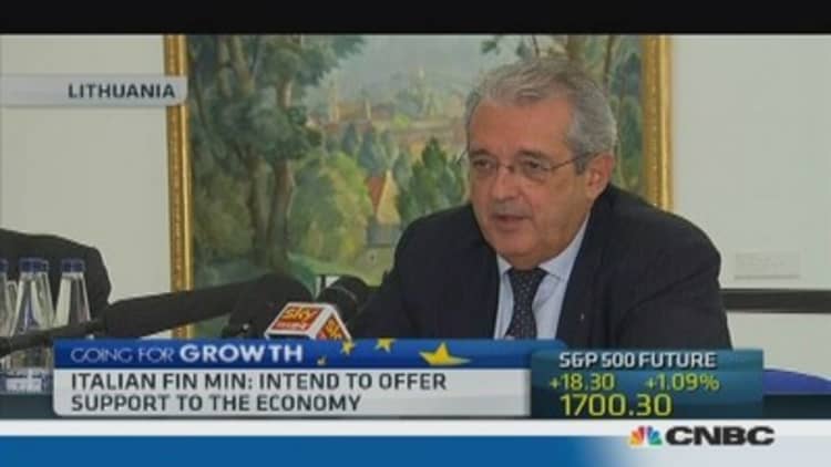 Italian Fin Min: Intend to offer support to the economy 