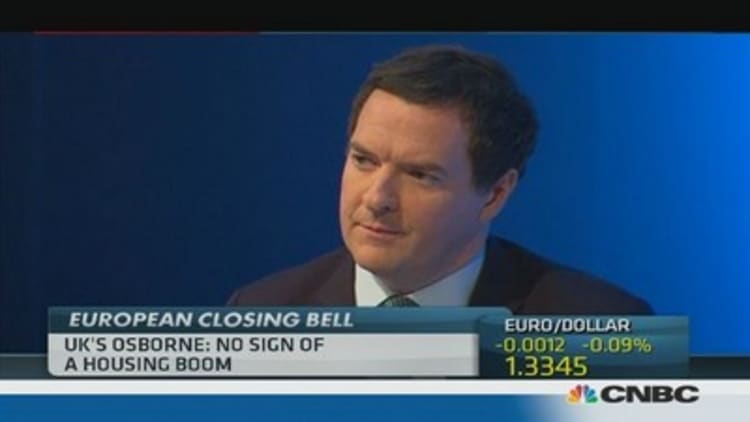 Osborne: There's no housing boom in UK
