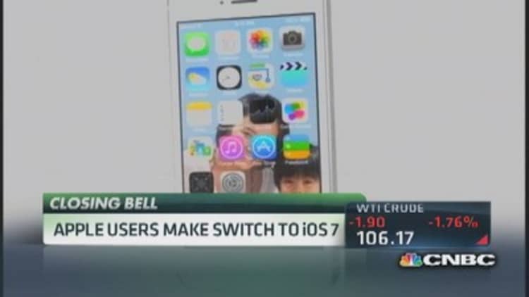 Apple users switch to iOS 7 