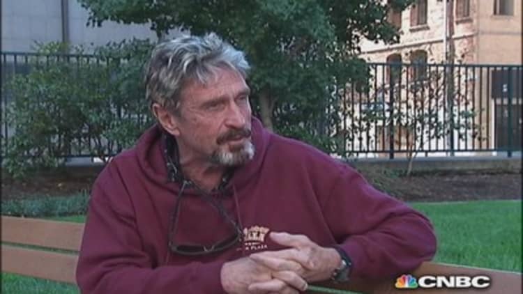 John McAfee: Working on a new type of communication