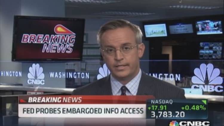 Fed probes embargoed info access