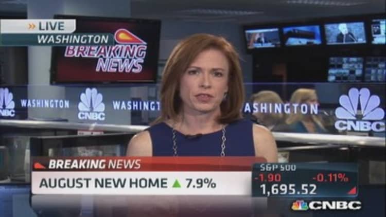 August new home up 7.9 percent