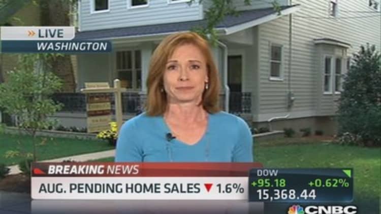 Olick: Pending home sales down