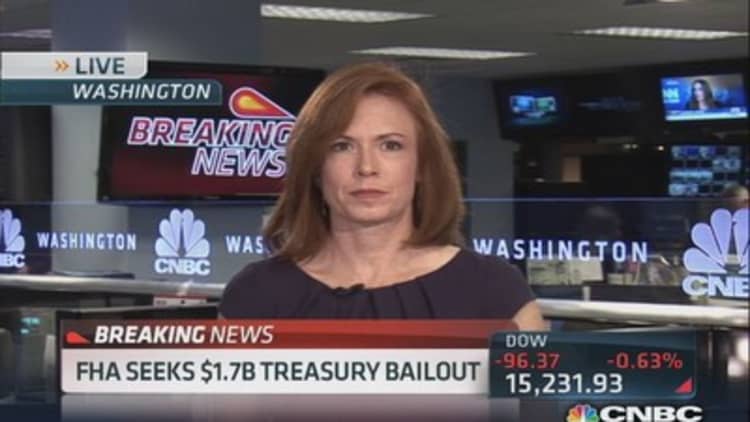 FHA seeks $1.7 Treasury bailout