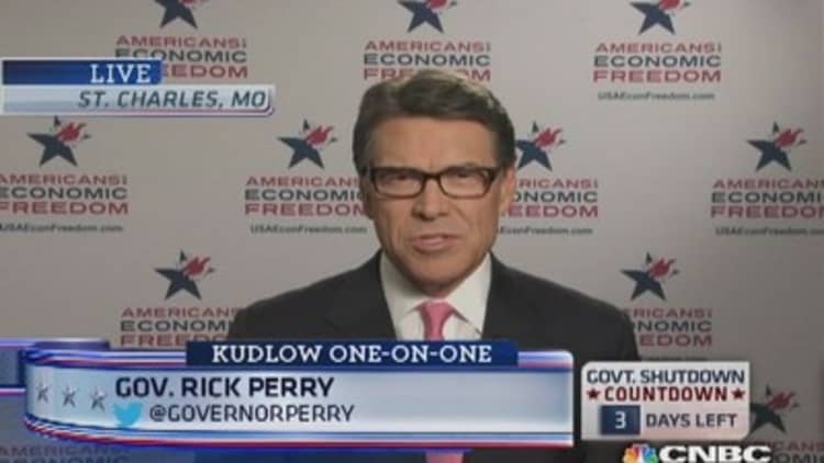 Gov. Perry: American people will defund Obamacare