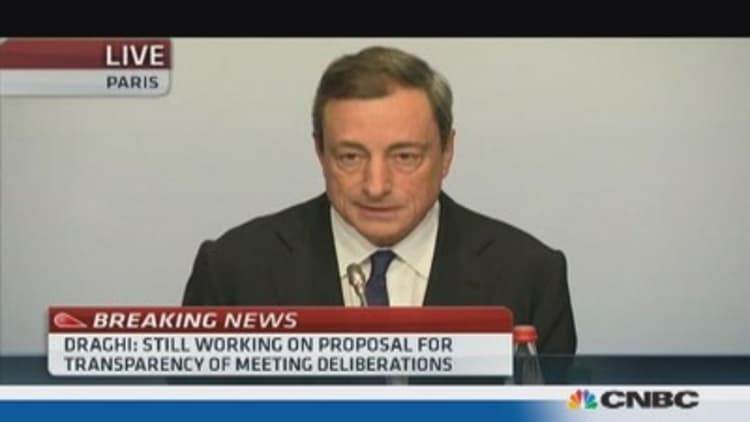 ECB collateral policy adapts to market: Draghi