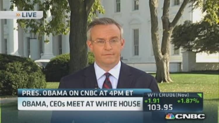 Wall St. CEOs meet with President Obama
