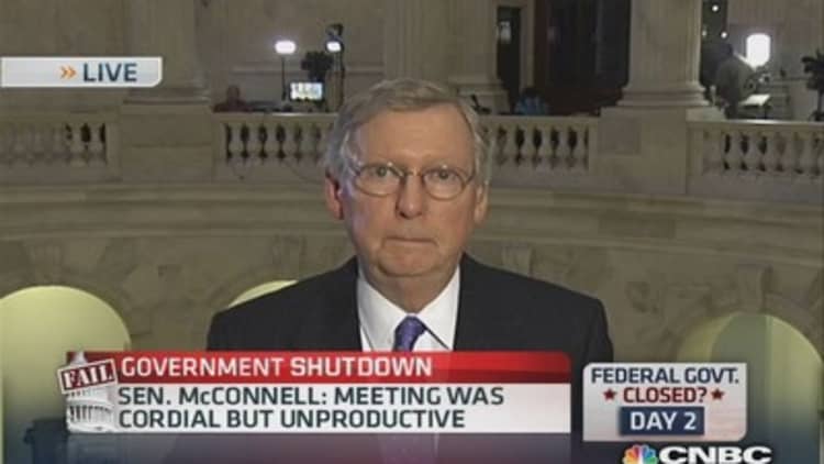 Sen. McConnell: No one favors government shutdown